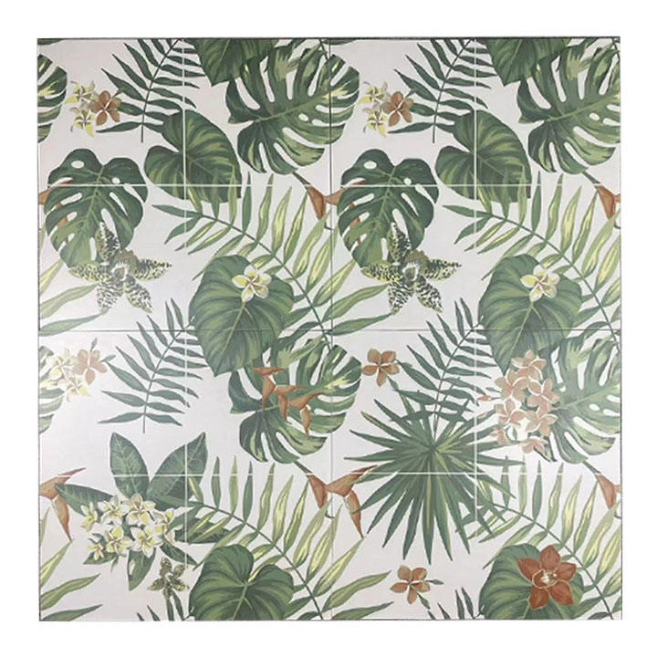 Flower Porcelain Tiles Living Rooms Full Glazed Floor Parquet Bedroom Ceramic Tile