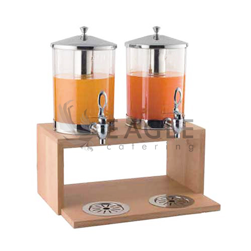 Wooden Base Commercial Beverage Juice Dispenser