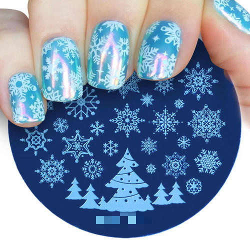 Customized Rich Patterns Stainless Steel Round Shape Stamping Nail Plate