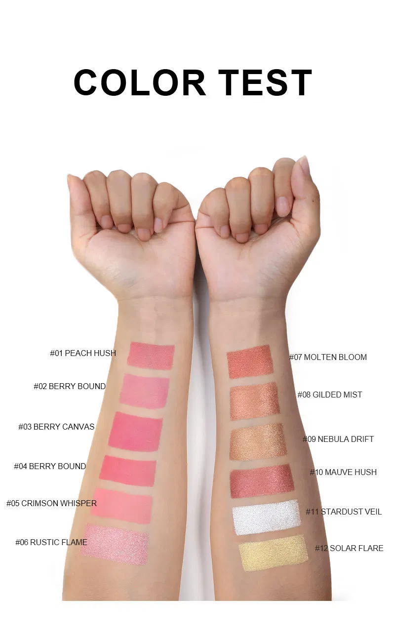 Baked Pink Blush Palette for Face Contour Bronzer Highlighter Wholesale Pressed Powder Blusher Makeup