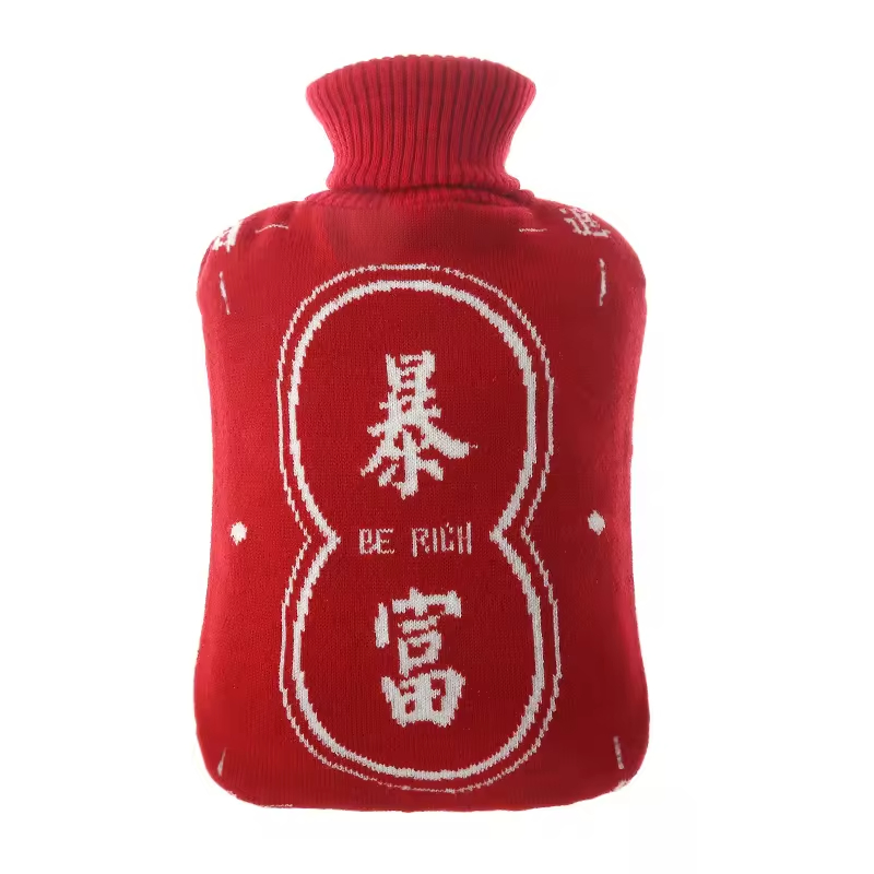 Hot Sale Autumn Winter Customized Design Keep Warm Rubber Hot Water Bag Knit Cover