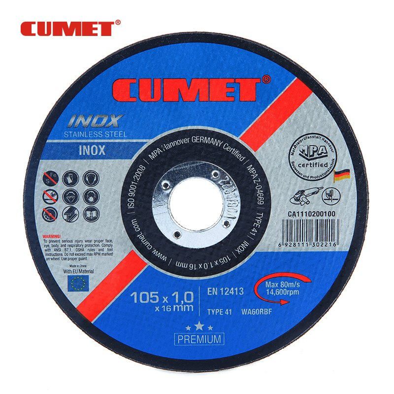 Cumet 4” Cutting Disc for Inox Metal Steel Abrasive Factory Price