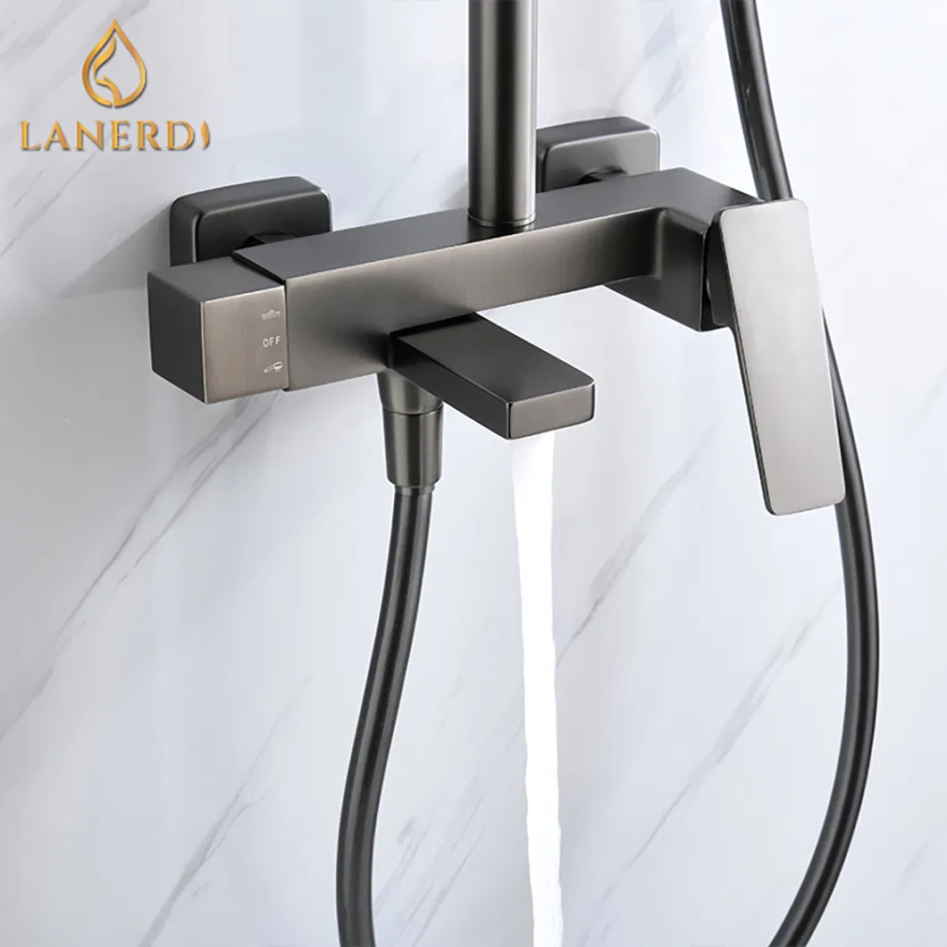 Смеситель для душа Anmei, латунь, гун-грей