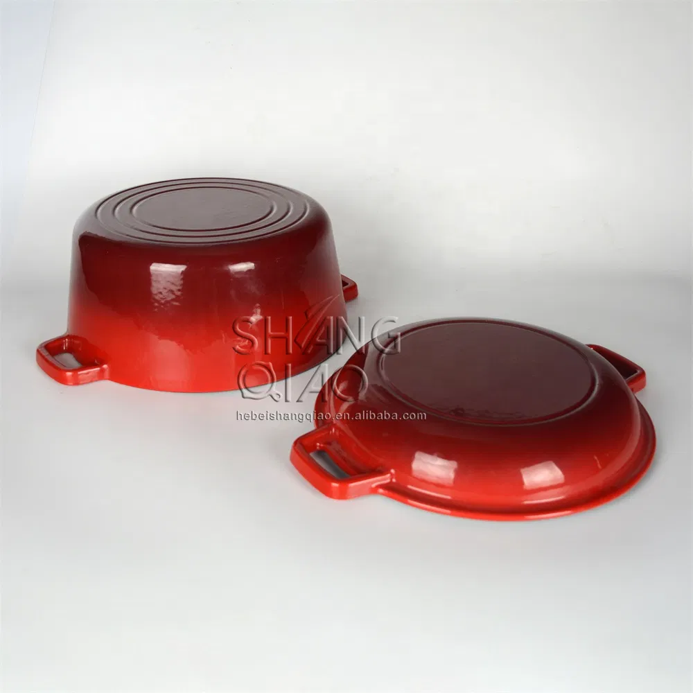 Эмалированная чугунная утятница 2 в 1, 26 см