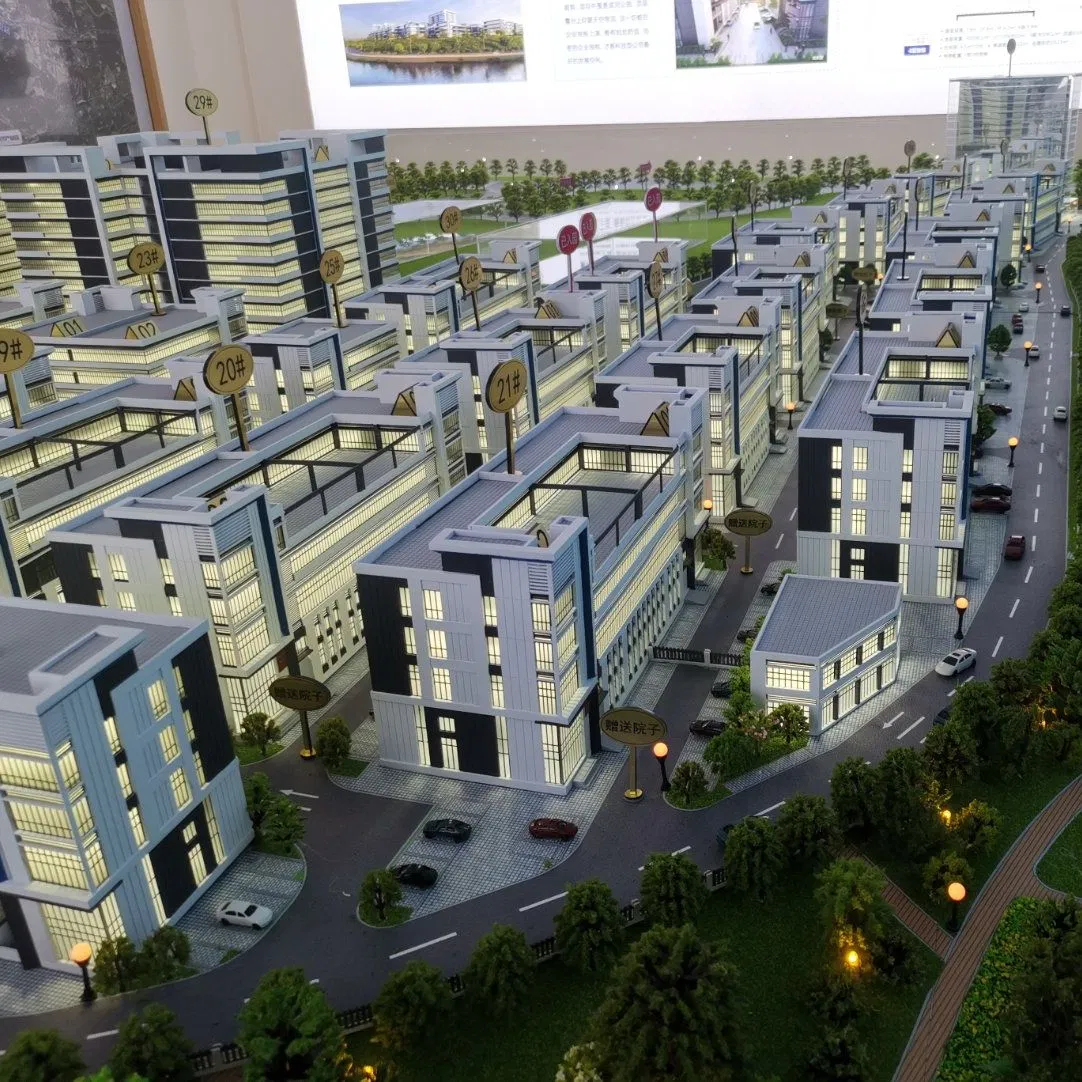 3D Modern Industrial Park Infrastructure Design Architectural Model