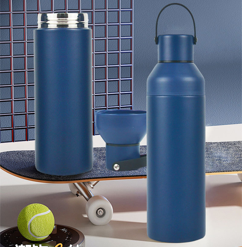 Stainless Steel Insulated 2-in-1 Drinking Lid Vacuum BPA-Free Drinking Water Bottle