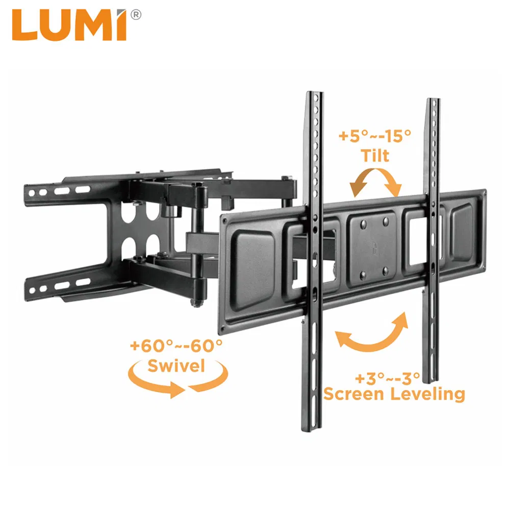 High Quality Articulating Wall Bracket Full Motion TV Mount for 37"-80" Screens