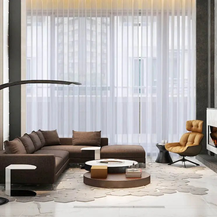 Premium Allusion Blinds Dream Curtains Motorized Sheer Vertical Blinds