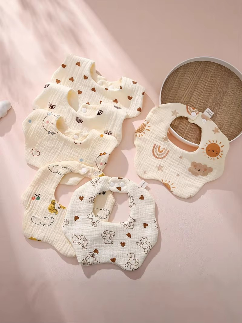 Saliva Wipes, Class a Baby Bibs, Pure Cotton Gauze, Soft and Adjustable, Wholesale Infant Products, Children's Bibs