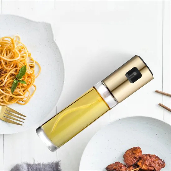 304 100ml Stainless Steel Food-Grade Glass Oil Sprayer Bottle Dispenser Kw002_2