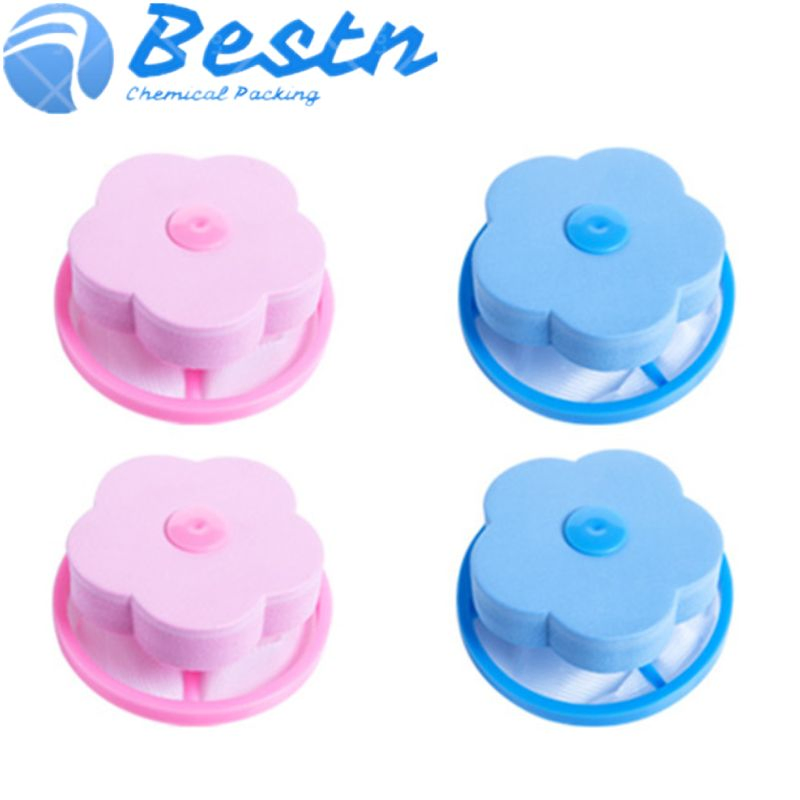 Washing Machine Floating Filter Ball Mesh Flower Shape Laundry Bag for Remove Fur and Hair