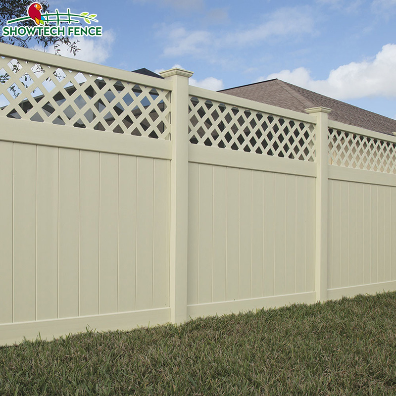 Showtech Cheap Lattice Top Privacy PVC Fence Panels