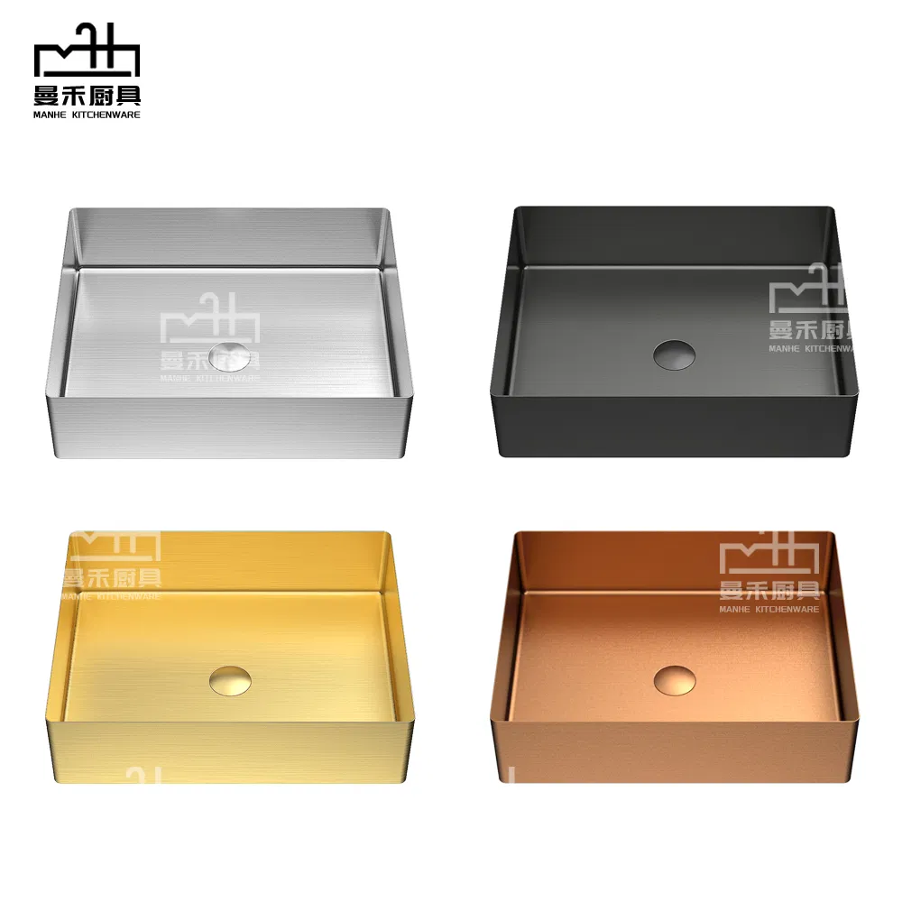 Countertop Bathroom Sink Basin Stainless Steel Vanity Sink Washbasin Factory