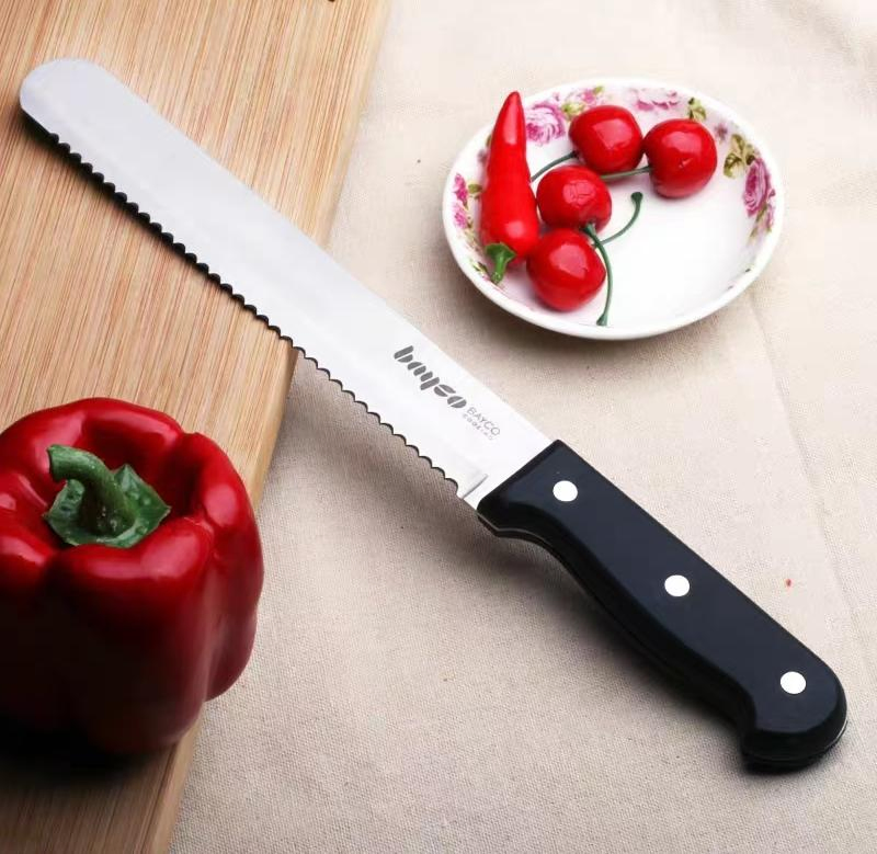 Household Stainless Steel Bread Toast Sawtooth Cake Baking Tool Knife