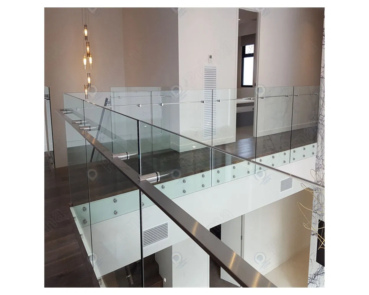 Orient Versatile Modern Layouts for Open Home Designed with Standoff Railing Spacious Standoff Glass Railing