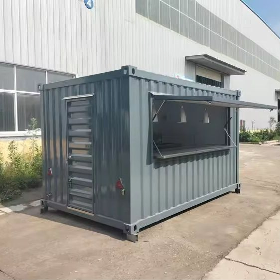 Luxury Prefab Mobile Coffee Drink Fast Food Foldable Street Grocery Container Kiosk