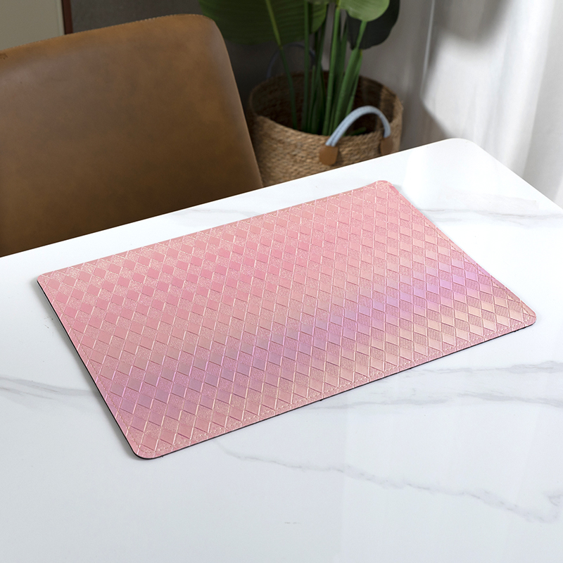PVC Leather Elegant Placemat Pad Dining Table Mat Heat Insulation Placemat