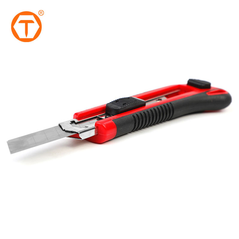 Wholesale Red Black 18mm Telescopic Multi Blade Automatic Utility Knife Cutte