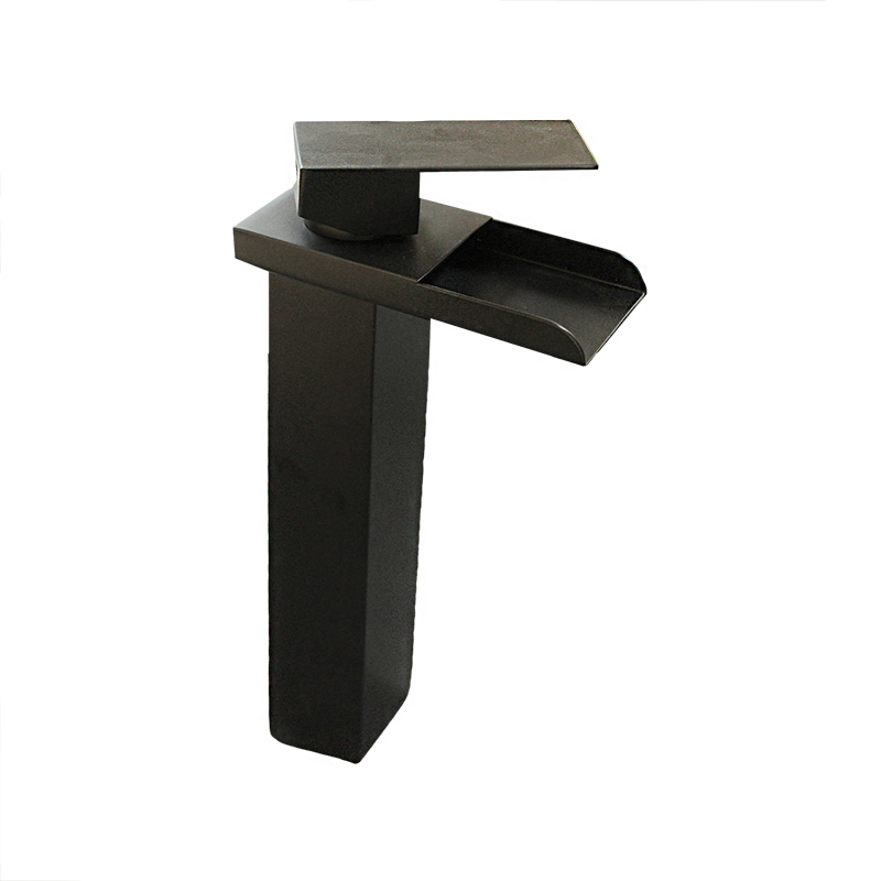 Deck Installation Stainless Steel Bathroom Washbasin Cold and Hot Water Faucet