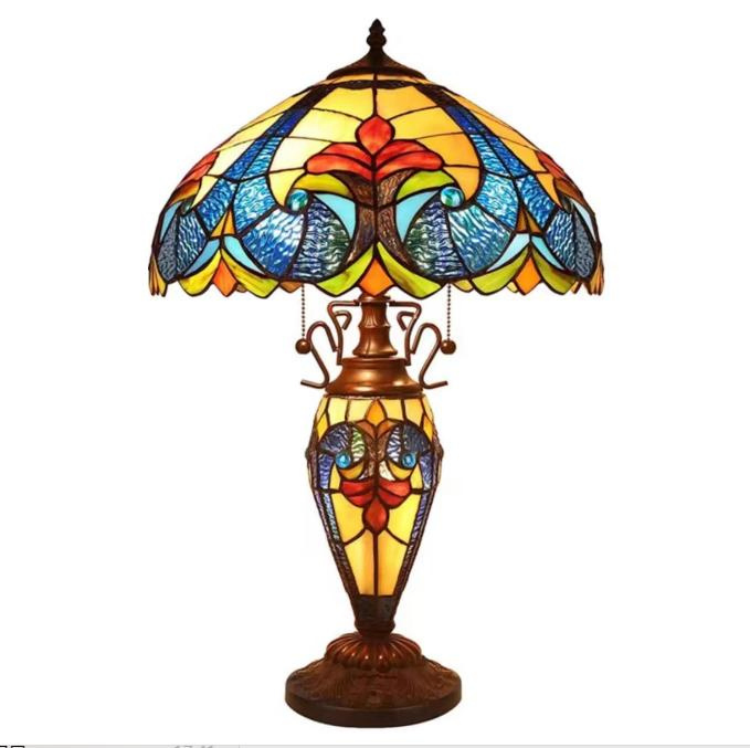 Elegant Stained Glass Tiffany Table Lamp for Bedroom Ambiance