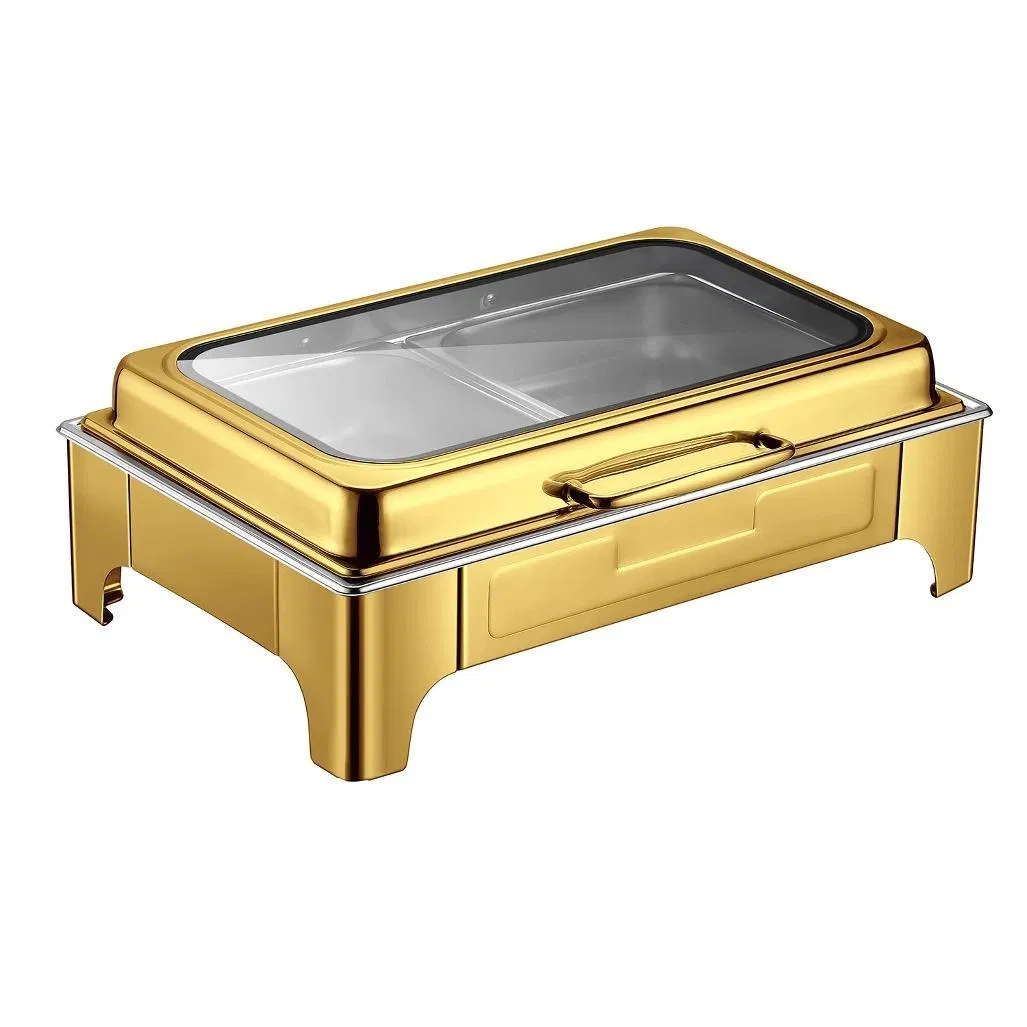 Прямоугольная спиртовая плита для подогрева еды из нержавеющей стали