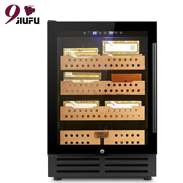 Wholesale Cigar Humidor Compressor Fan Cooling Cigar Cooler Humidity Control Spanish Cedar Wood Cigar Humidor Cabinet Cigar Humidor
