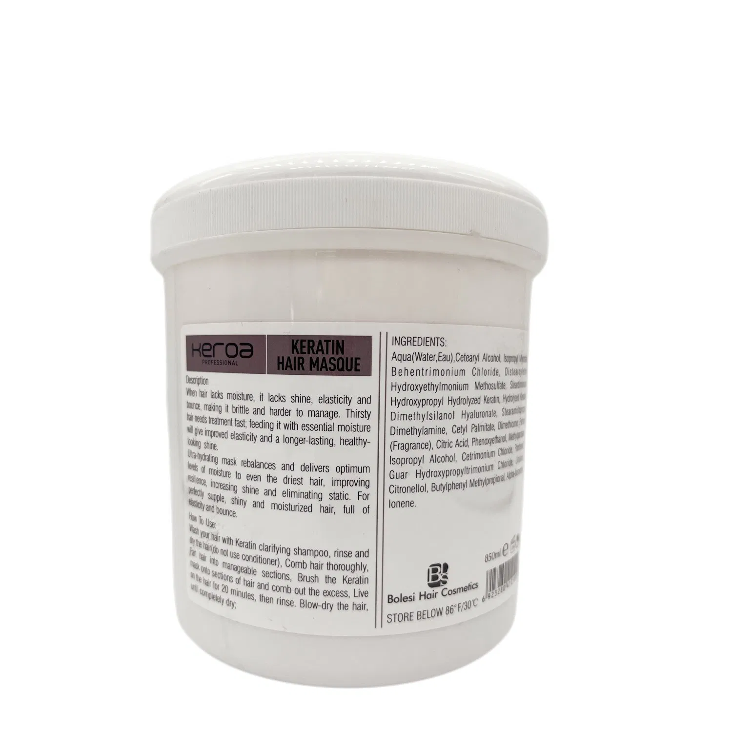 Hair Care Products 850ml Moisturing Nourishing Fast Repair Keratin Hair Mask Treatment