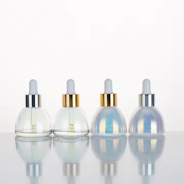 Factory Price Supplier Wholesale Essential Oil Dropper Glass Cosmetic Drop Bottle 30 Ml Clear Square Frosting Bottle
