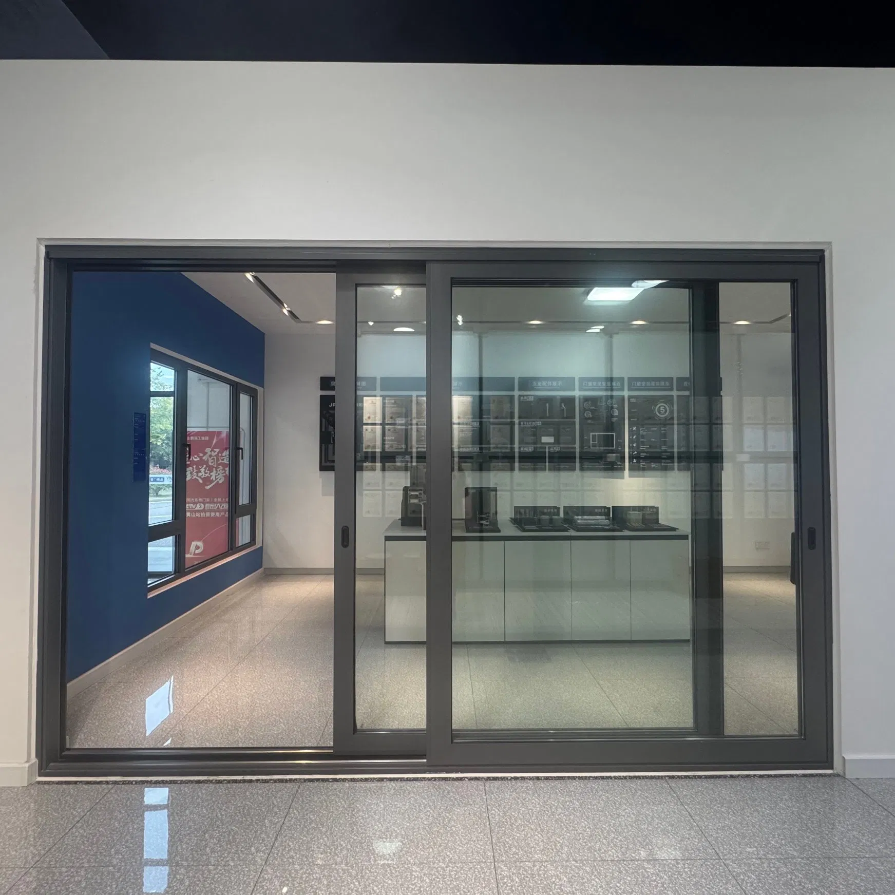 Manufacturer Customized Metal Double Glazed Glass CE Excelent Air Tightness Aluminum Sliding Lift Interior Exterior Security Door
