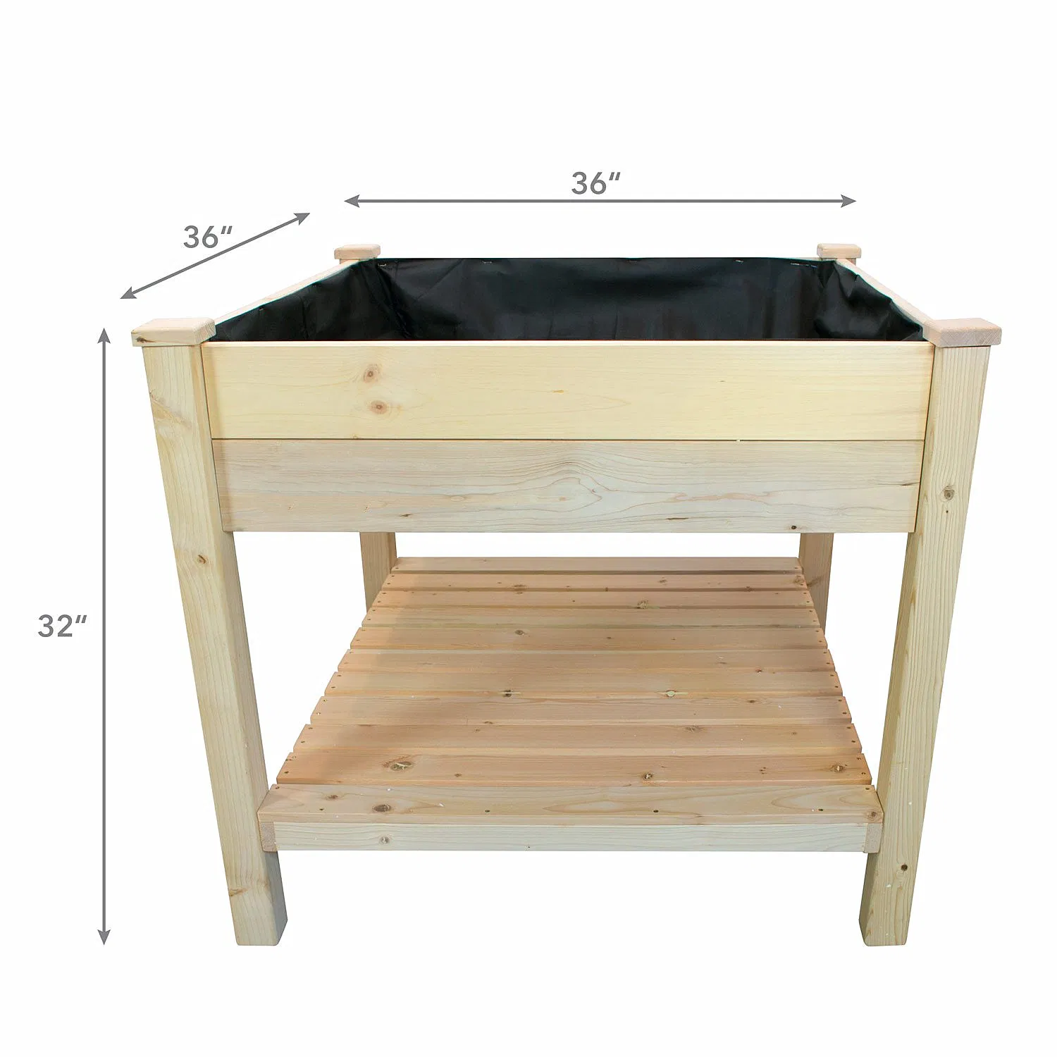 High-Quality Timber Garden Bed Kit Work Bench Outdoors Natural