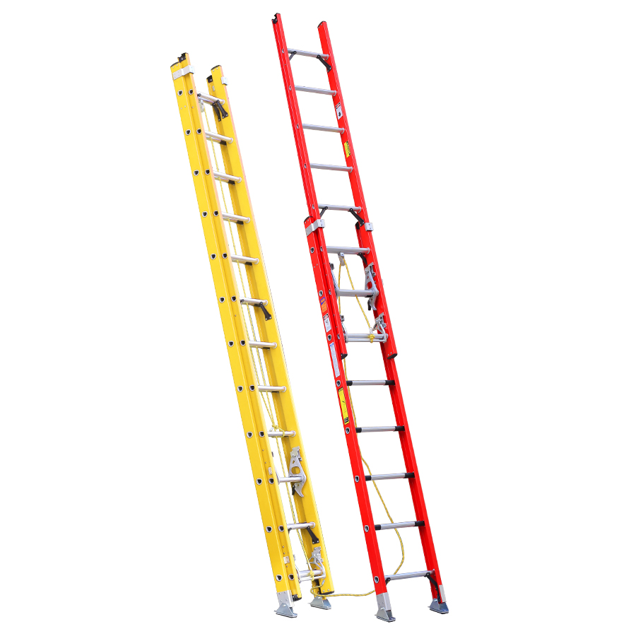 4.8m to 12m Double Cheap Extension Fiberglass Folding Ladder Insulation Ladder