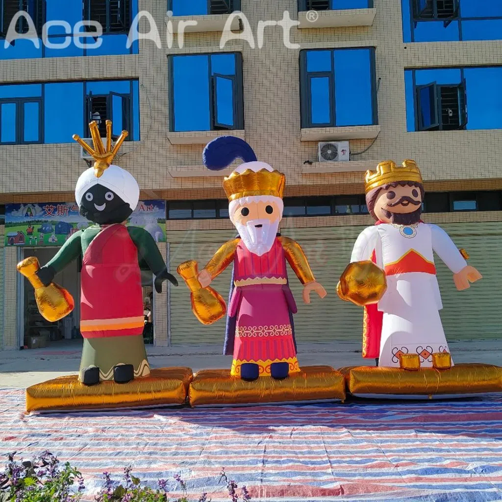 Giant Advertising Inflatable Three Wise Men for Christmas Decoration Airblown Kings Figure Character Model Balloon