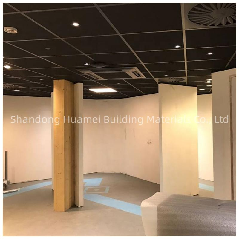 Eco-Friendly Drop Ceiling Tiles Black Fibreglass Ceiling Tile