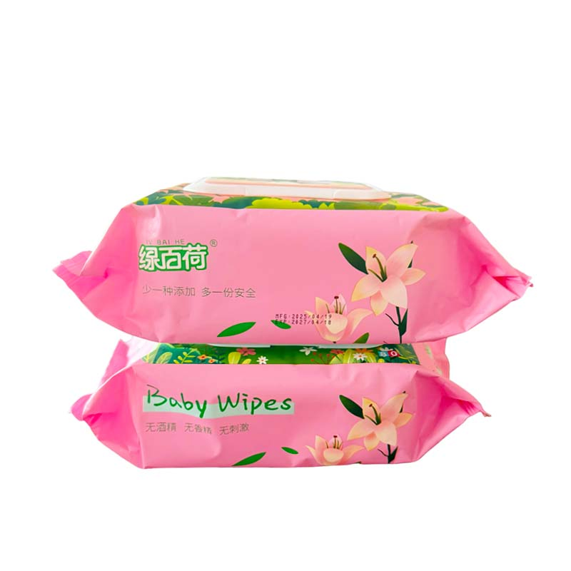100%Bamboo 80PCS Skincare Cleaning Moist Wipes Flushable and Biodegradable Soft Disinfection Wet Wipe Baby Wet Wipe