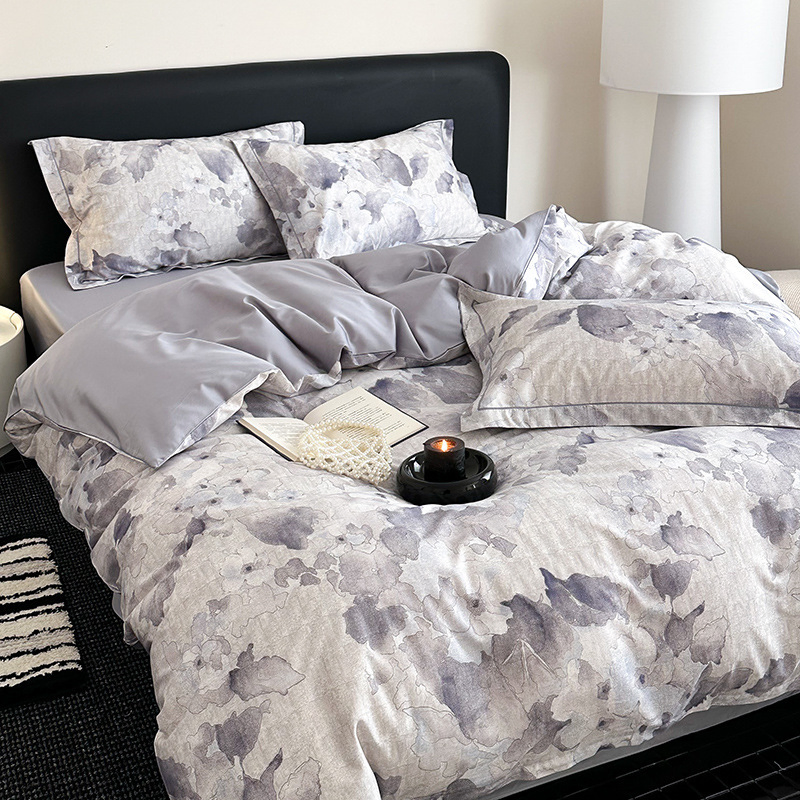 Wholesale Luxury Cotton Home Bed Comfortable Duvet Cover Set Clip Jacquard Bedding