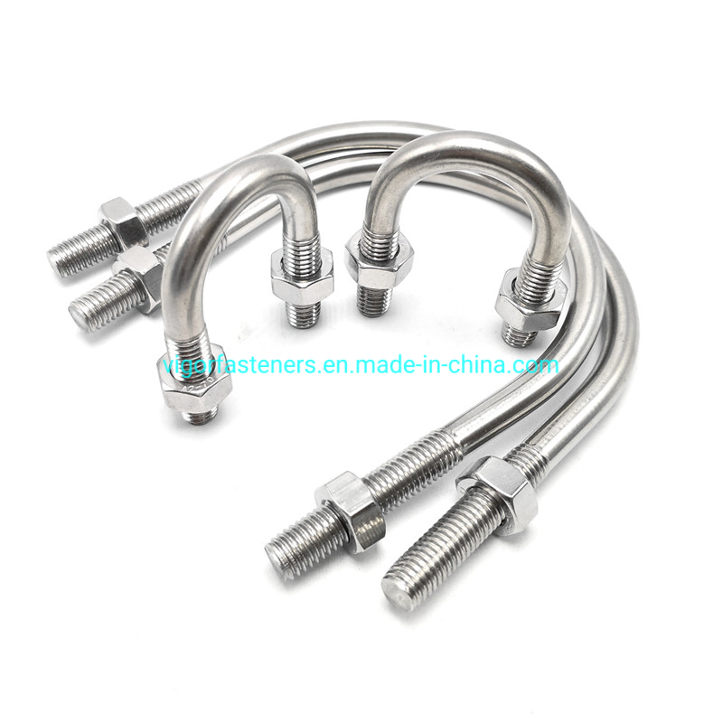 M4 M5 M6 Stainless Steel SS304 Carbon Steel Anchor Bolt J Hook Bolt U Bolt Clamp U Bolt U Bolt and Nut Truck U Bolts Bending Machine