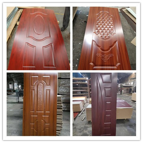 New Patterns Molded Melamine Door Skin with Moulded Door Plank