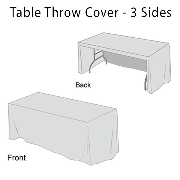 Custom 300d Polyester Anti Wrinkle 6FT Table Cloths with Open Back