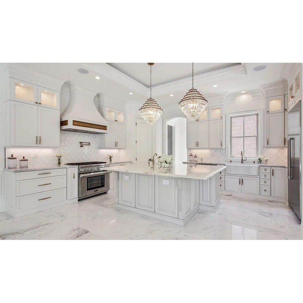 Modern American Style Solid Wood Kitchen Cabinet for Kitchen Furniture