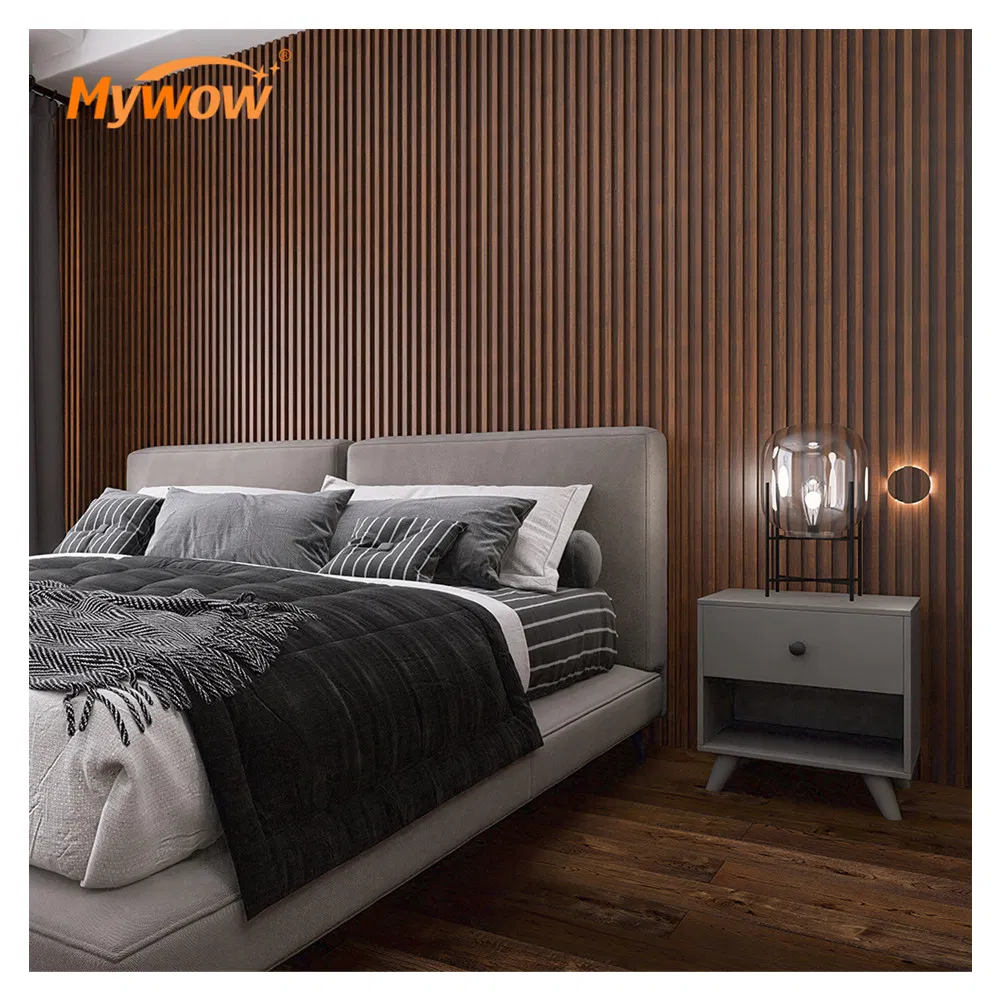 Wooden Grain PVC WPC Fluted Wall Panels for Decoration