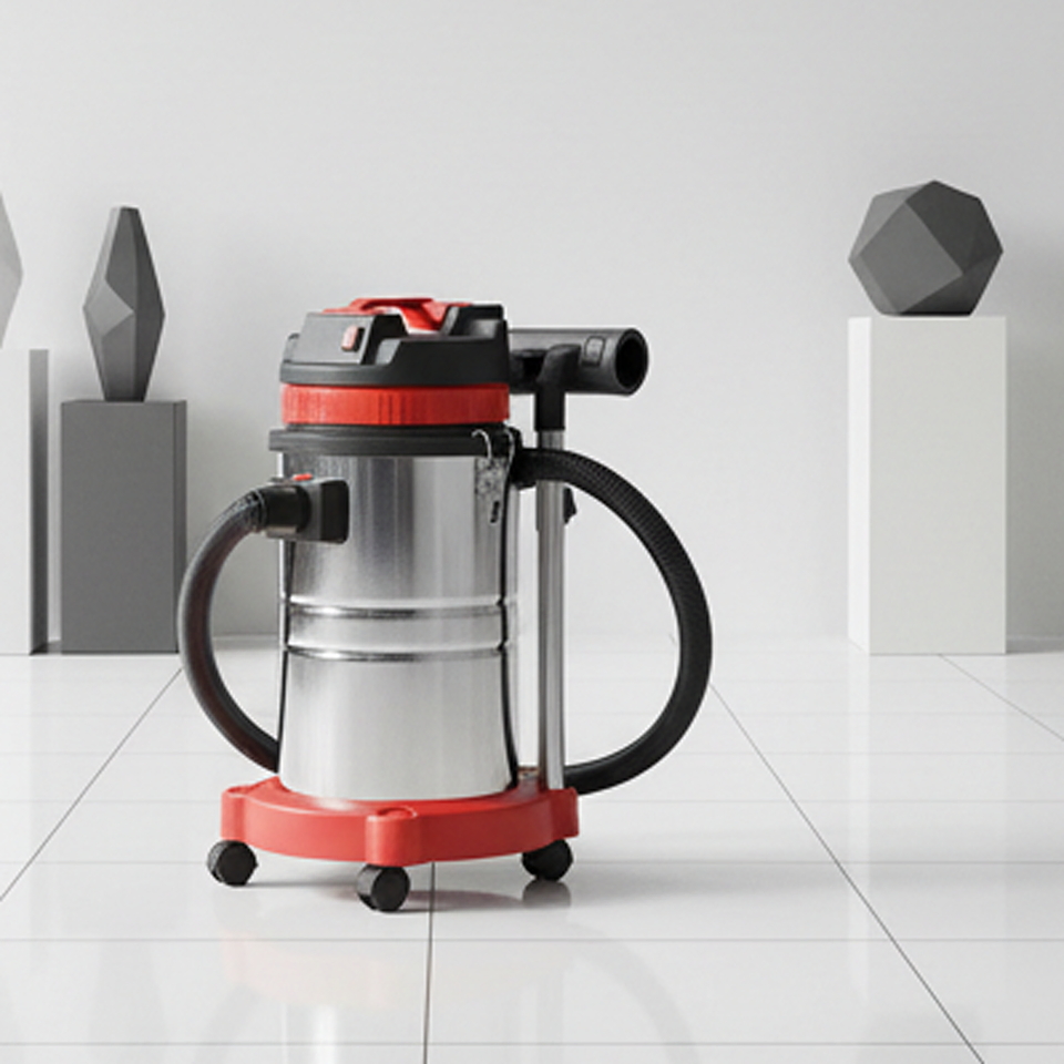 BS/35 Compact 1500W Electric Industrial Wet/Dry Vacuum Cleaner 35L Mobile Design 5m Cable for Auto Detailing Workshop Dust