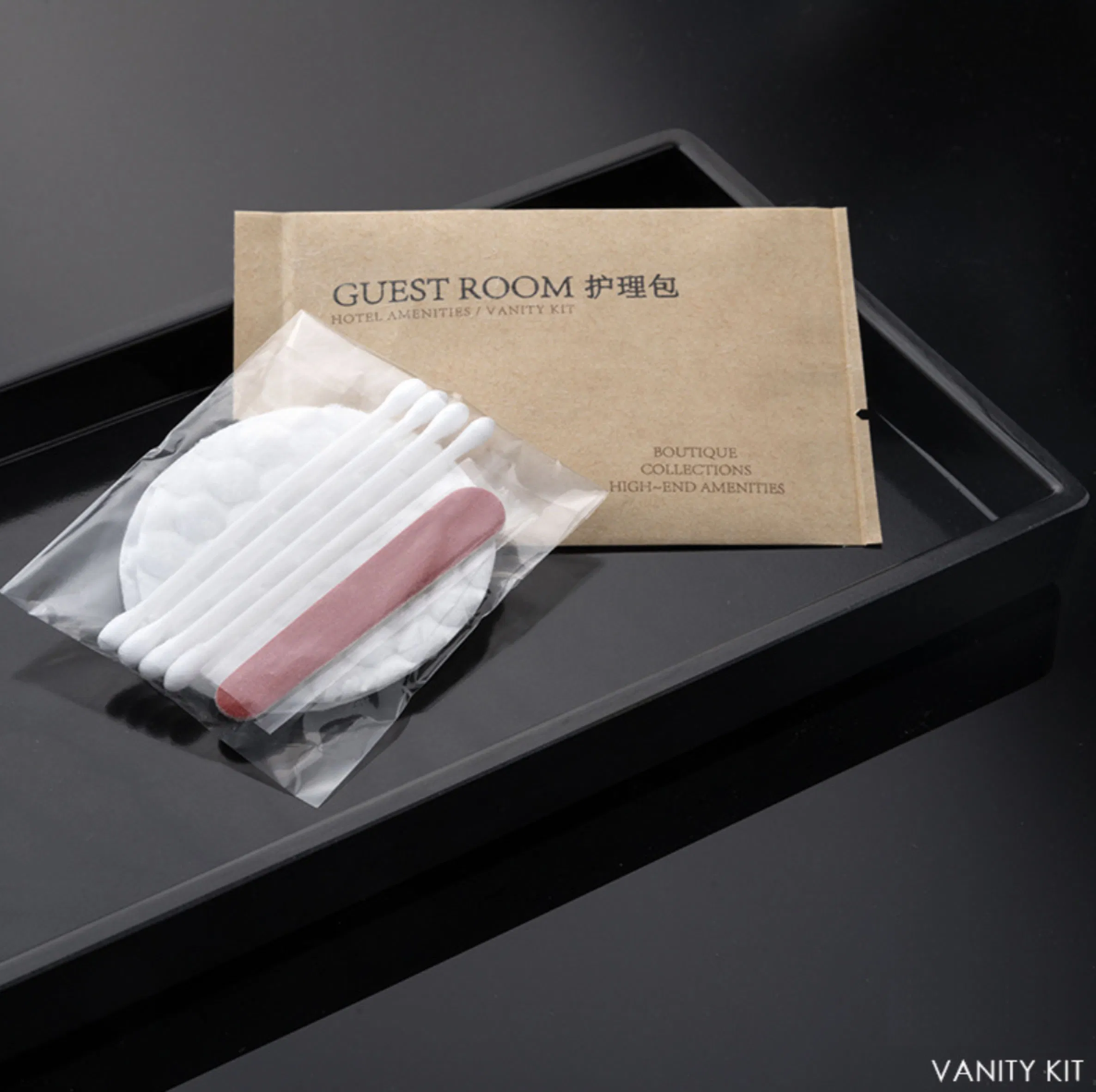 Fashion Hotel Bathroom Toiletries Amenities with Kraft Bag