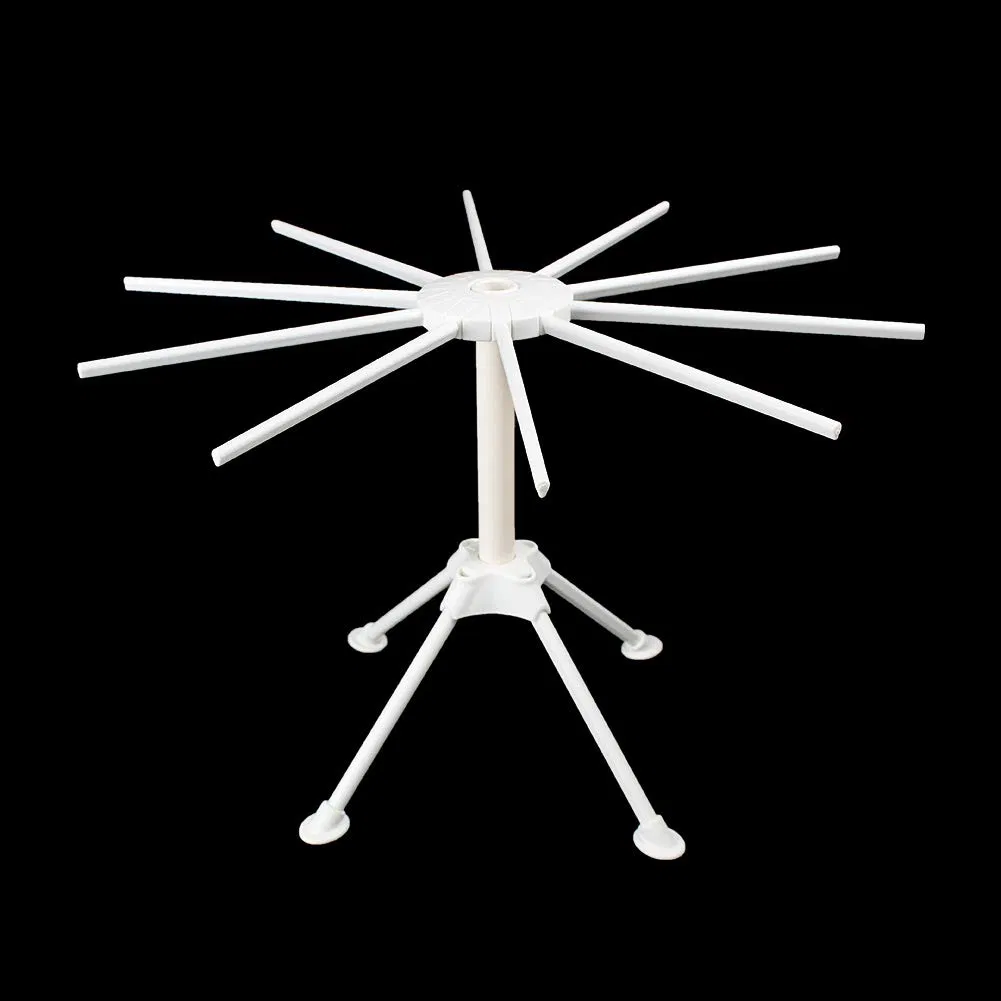 10 Arms Collapsible Pasta Drying Rack Plastic Foldable Fresh Spaghetti Hanger