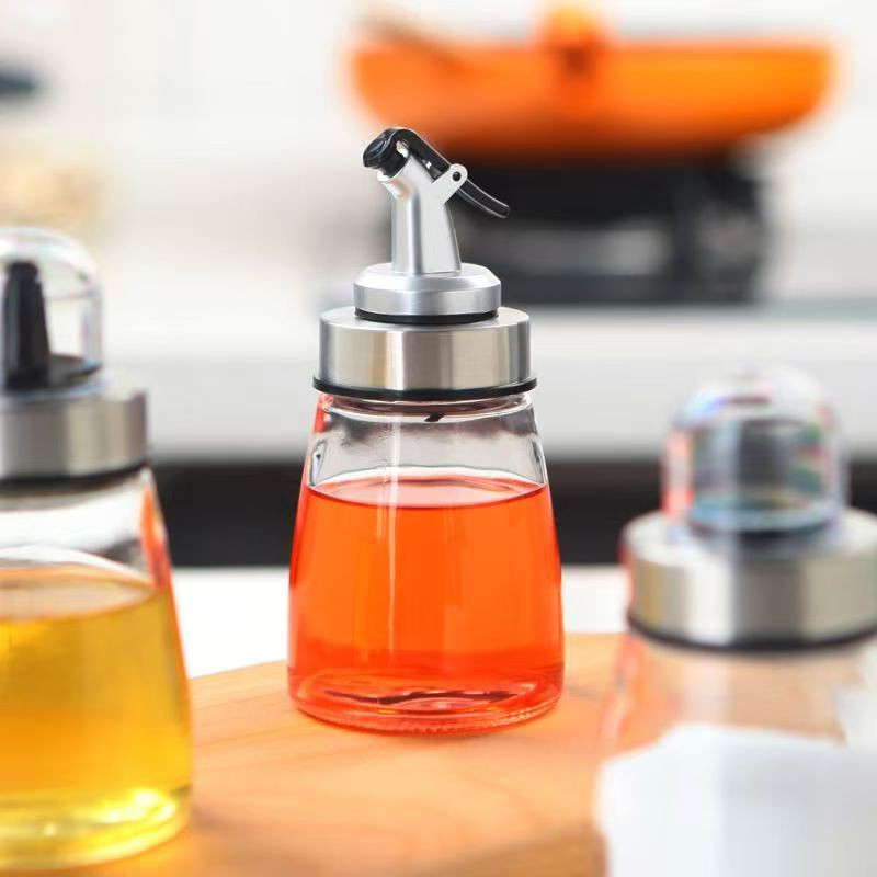 Kitchen Household Glass Oil Bottle 180ml Soy Sauce Vinegar Seasoning Bottle