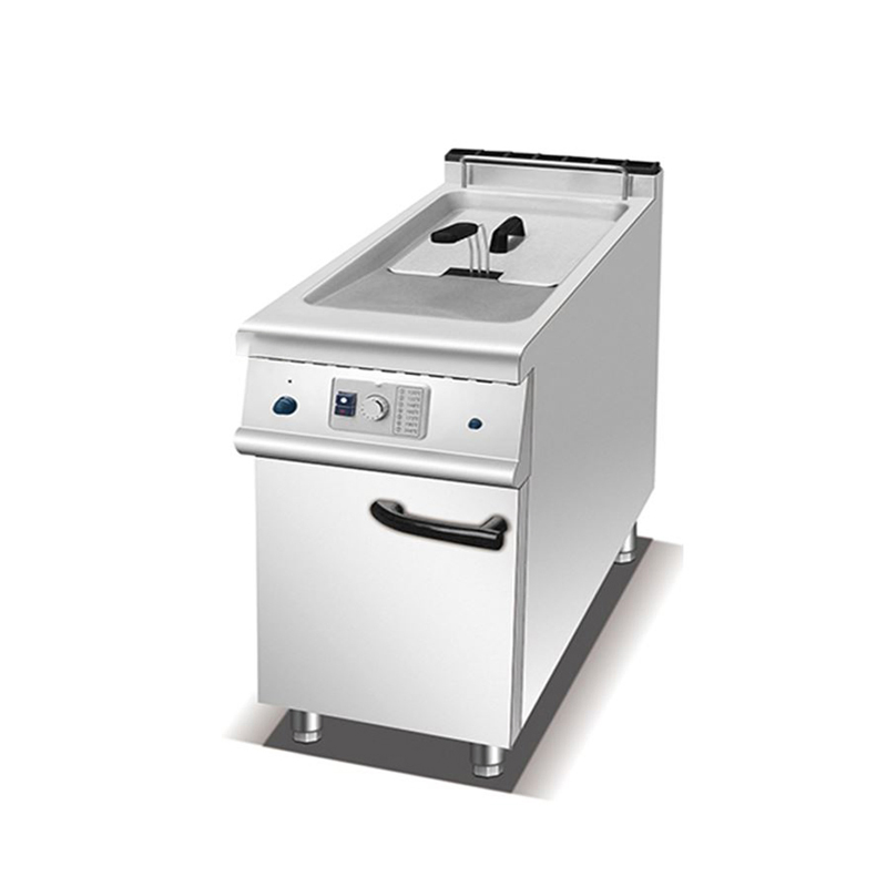 Um-SD-1 Stainless Steel Kitchen Equipment Gas Vertical Fryer Single (1) Tank 1 Independent Baskets Frying Oven Commercial Cabinet &Gas Vertical Fryer