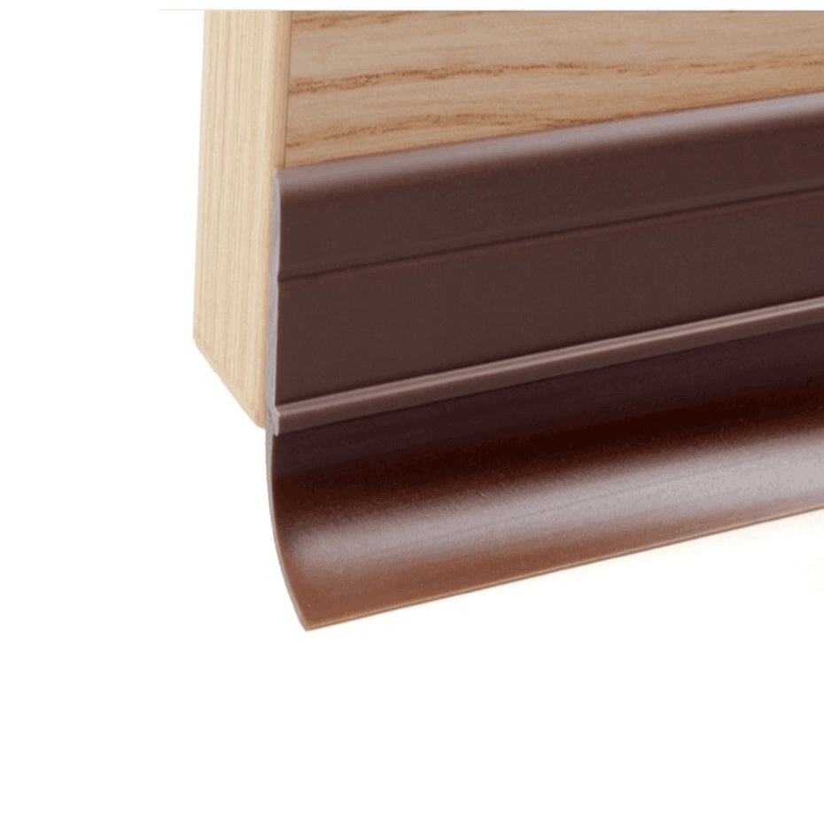 Self-Adhesive PVC Door Bottom Seal Strip Door Sweep Draft Stopper for Exterior & Interior Doors