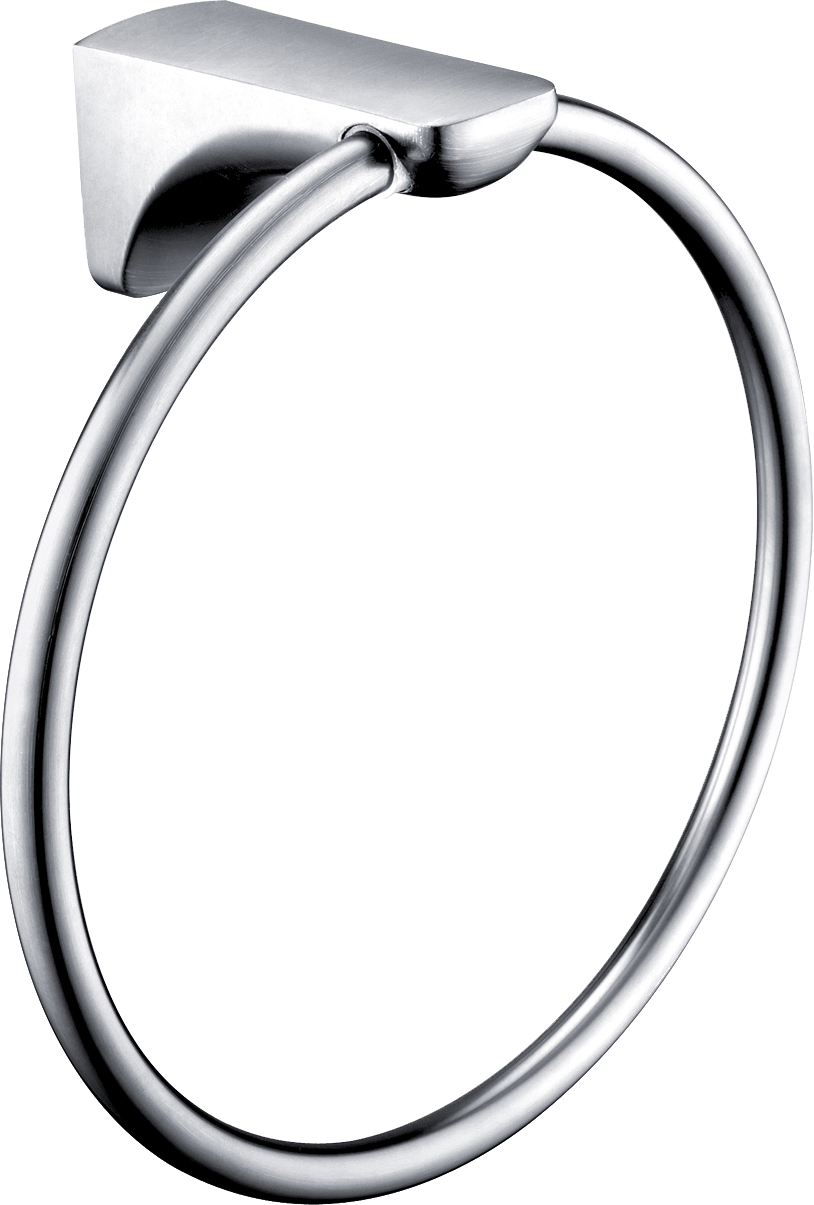 Elegant Brass and Stainless Steel Small Towel Ring for Hotels