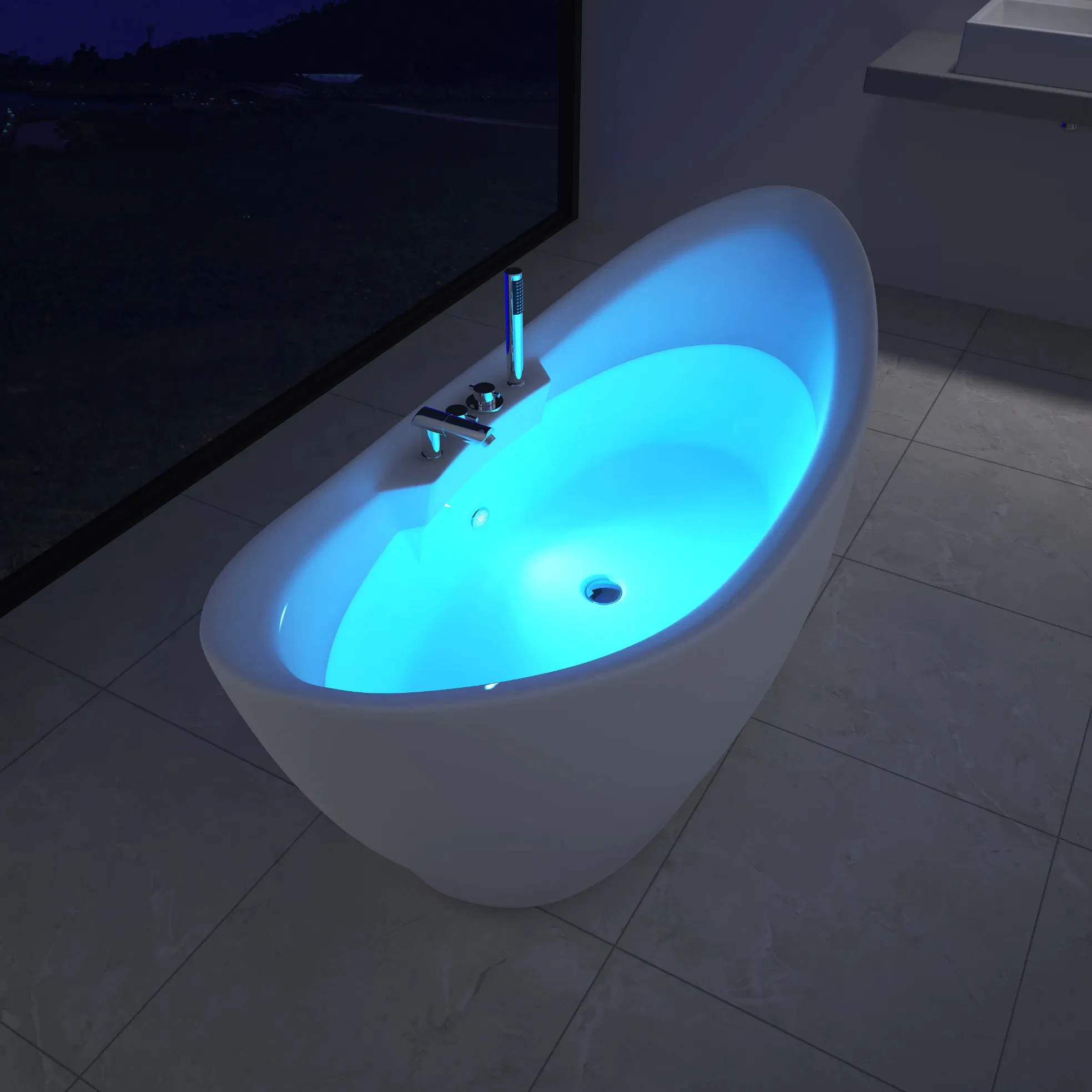 Акриловая ванна с LED-подсветкой