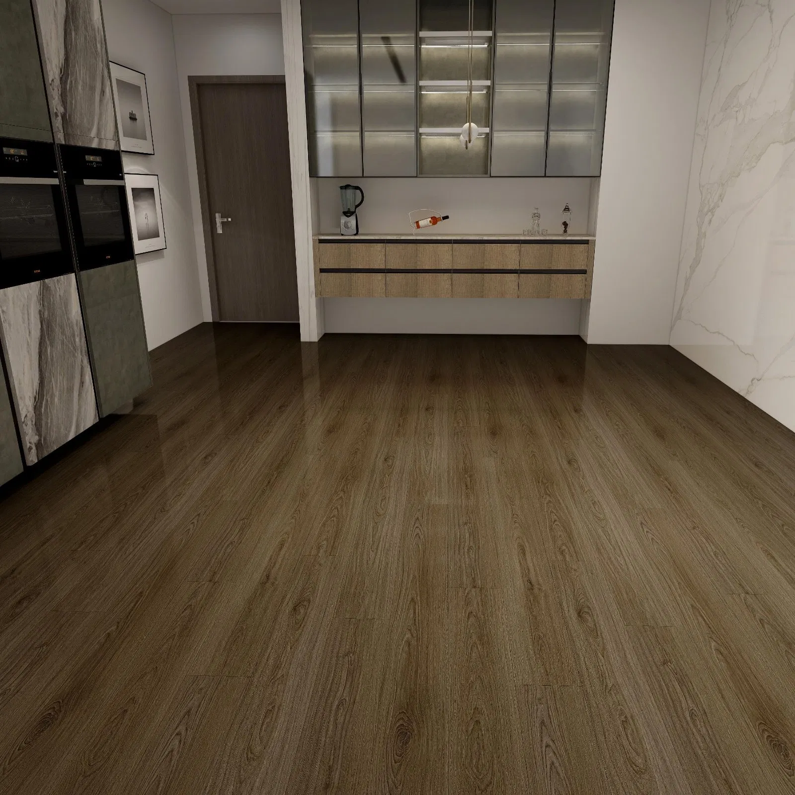 Водостойкие противоскользящие SPC плиты 4-7 мм для пола