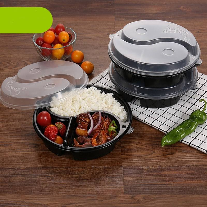 Disposable Plastic PP Round Microwave Food Container with Lid